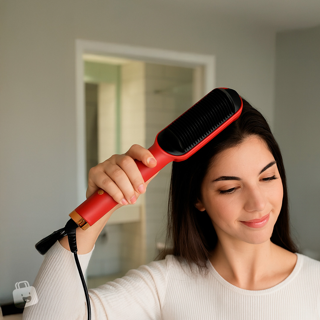 Cepillo Alisador Iónico Para Cabello